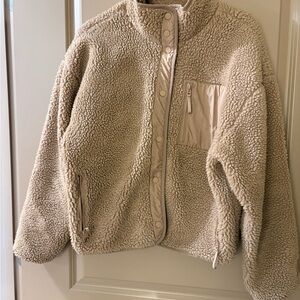 Fabletics Tan Teddy Jacket